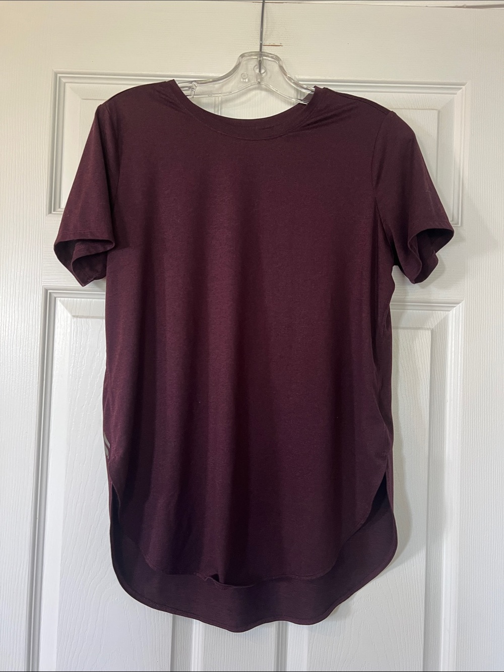 Skechers Women's Short-Sleeve Crewneck Top in Burgundy